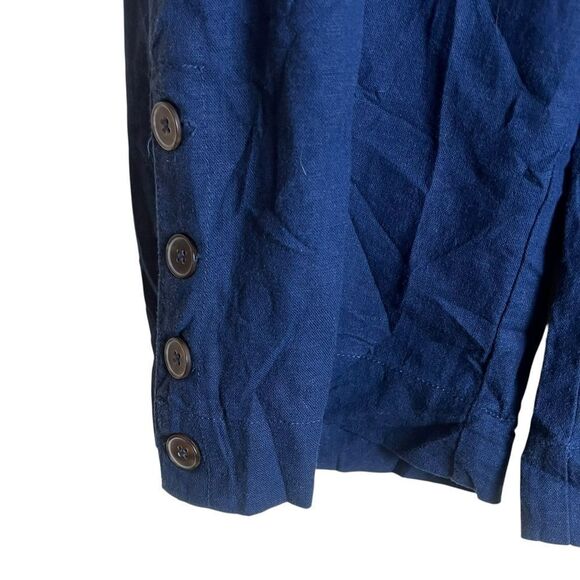 NWT! Caribbean Joe navy linen blend culottes - Picture 6 of 7